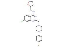 7-chloro-2-{[4-(4-fluorophenyl)-1-piperazinyl]methyl}-N-(tetrahydro-2-furanylmethyl)-4-quinazolinamine