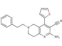 2-amino-4-(2-furyl)-6-(2-phenylethyl)-5,6,7,8-tetrahydro-1,6-naphthyridine-3-carbonitrile