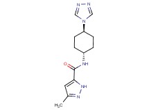 3-methyl-N-[trans-4-(4H-1,2,4-triazol-4-yl)cyclohexyl]-1H-pyrazole-5-carboxamide