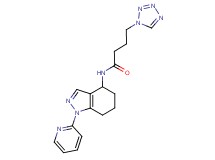 N-(1-pyridin-2-yl-4,5,6,7-tetrahydro-1H-indazol-4-yl)-4-(1H-tetrazol-1-yl)butanamide