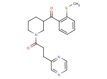 [2-(methylthio)phenyl]{1-[3-(2-pyrazinyl)propanoyl]-3-piperidinyl}methanone