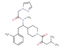 N-methyl-N-[1-[1-(4-methyl-2-oxopentanoyl)-4-piperidinyl]-2-(2-methylphenyl)ethyl]-2-(1H-pyrazol-1-yl)acetamide