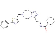 N-(2-{7-[(2-phenyl-1,3-thiazol-5-yl)methyl]-6,7,8,9-tetrahydro-5H-[1,2,4]triazolo[4,3-d][1,4]diazepin-3-yl}ethyl)cyclohexanecarboxamide