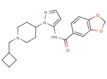 N-{1-[1-(cyclobutylmethyl)-4-piperidinyl]-1H-pyrazol-5-yl}-1,3-benzodioxole-5-carboxamide hydrochloride