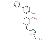 1-[(5-ethyl-2-furyl)methyl]-N-[4-(1,3-thiazol-4-yl)phenyl]-3-piperidinecarboxamide