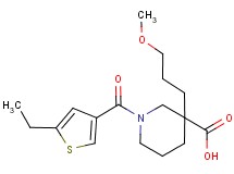 1-[(5-ethyl-3-thienyl)carbonyl]-3-(3-methoxypropyl)-3-piperidinecarboxylic acid