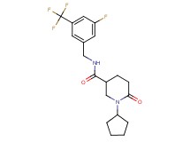 1-cyclopentyl-N-[3-fluoro-5-(trifluoromethyl)benzyl]-6-oxo-3-piperidinecarboxamide