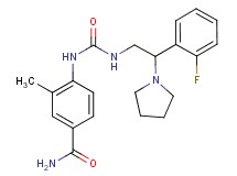 4-[({[2-(2-fluorophenyl)-2-pyrrolidin-1-ylethyl]amino}carbonyl)amino]-3-methylbenzamide
