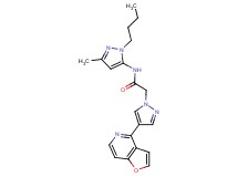 N-(1-butyl-3-methyl-1H-pyrazol-5-yl)-2-(4-furo[3,2-c]pyridin-4-yl-1H-pyrazol-1-yl)acetamide