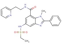 5-[(ethylsulfonyl)amino]-1-methyl-2-phenyl-N-[2-(2-pyridinyl)ethyl]-1H-benzimidazole-7-carboxamide