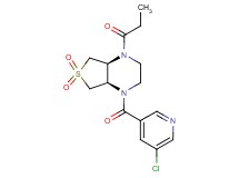 (4aS*,7aR*)-1-[(5-chloro-3-pyridinyl)carbonyl]-4-propionyloctahydrothieno[3,4-b]pyrazine 6,6-dioxide