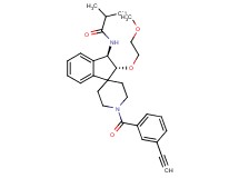 N-[(2R*,3R*)-1'-(3-ethynylbenzoyl)-2-(2-methoxyethoxy)-2,3-dihydrospiro[indene-1,4'-piperidin]-3-yl]-2-methylpropanamide