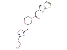 6-[2-(2-{[3-(methoxymethyl)-1,2,4-oxadiazol-5-yl]methyl}morpholin-4-yl)-2-oxoethyl]imidazo[2,1-b][1,3]thiazole
