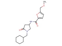 N-[1-(cyclohexylmethyl)-5-oxo-3-pyrrolidinyl]-5-(methoxymethyl)-2-furamide