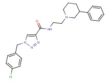 1-(4-chlorobenzyl)-N-[2-(3-phenyl-1-piperidinyl)ethyl]-1H-1,2,3-triazole-4-carboxamide
