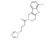 6-chloro-2-[4-(1H-1,2,4-triazol-1-yl)butanoyl]-2,3,4,5-tetrahydro-1H-pyrido[4,3-b]indole