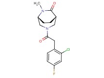 (1S*,5R*)-3-[(2-chloro-4-fluorophenyl)acetyl]-6-methyl-3,6-diazabicyclo[3.2.2]nonan-7-one