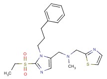 1-[2-(ethylsulfonyl)-1-(3-phenylpropyl)-1H-imidazol-5-yl]-N-methyl-N-(1,3-thiazol-2-ylmethyl)methanamine