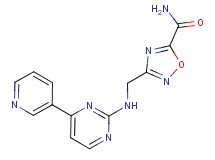 3-({[4-(3-pyridinyl)-2-pyrimidinyl]amino}methyl)-1,2,4-oxadiazole-5-carboxamide