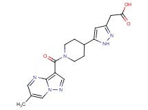 (5-{1-[(6-methylpyrazolo[1,5-a]pyrimidin-3-yl)carbonyl]piperidin-4-yl}-1H-pyrazol-3-yl)acetic acid