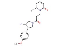 1-{3-[(3R*,4S*)-3-amino-4-(4-methoxyphenyl)pyrrolidin-1-yl]-3-oxopropyl}-6-methylpyridin-2(1H)-one