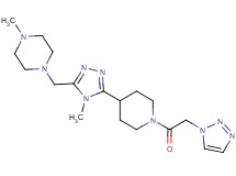 1-methyl-4-({4-methyl-5-[1-(1H-1,2,3-triazol-1-ylacetyl)piperidin-4-yl]-4H-1,2,4-triazol-3-yl}methyl)piperazine