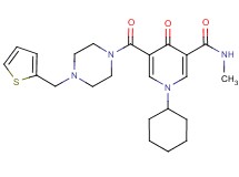 1-cyclohexyl-N-methyl-4-oxo-5-{[4-(2-thienylmethyl)-1-piperazinyl]carbonyl}-1,4-dihydro-3-pyridinecarboxamide