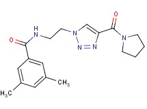 3,5-dimethyl-N-{2-[4-(1-pyrrolidinylcarbonyl)-1H-1,2,3-triazol-1-yl]ethyl}benzamide