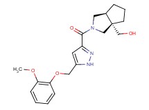 [(3aS*,6aS*)-2-({5-[(2-methoxyphenoxy)methyl]-1H-pyrazol-3-yl}carbonyl)hexahydrocyclopenta[c]pyrrol-3a(1H)-yl]methanol