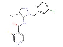 N-[1-(3-chlorobenzyl)-4-methyl-1H-pyrazol-5-yl]-3-fluoroisonicotinamide