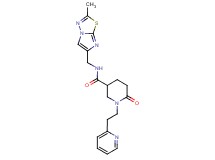 N-[(2-methylimidazo[2,1-b][1,3,4]thiadiazol-6-yl)methyl]-6-oxo-1-[2-(2-pyridinyl)ethyl]-3-piperidinecarboxamide