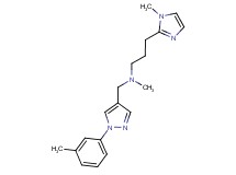 N-methyl-3-(1-methyl-1H-imidazol-2-yl)-N-{[1-(3-methylphenyl)-1H-pyrazol-4-yl]methyl}propan-1-amine