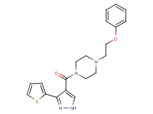 1-(2-phenoxyethyl)-4-{[3-(2-thienyl)-1H-pyrazol-4-yl]carbonyl}piperazine
