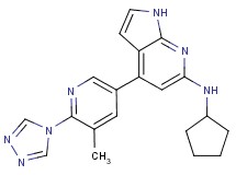 N-cyclopentyl-4-[5-methyl-6-(4H-1,2,4-triazol-4-yl)pyridin-3-yl]-1H-pyrrolo[2,3-b]pyridin-6-amine