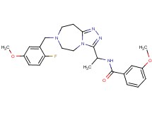 N-{1-[7-(2-fluoro-5-methoxybenzyl)-6,7,8,9-tetrahydro-5H-[1,2,4]triazolo[4,3-d][1,4]diazepin-3-yl]ethyl}-3-methoxybenzamide