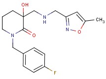 1-(4-fluorobenzyl)-3-hydroxy-3-({[(5-methyl-3-isoxazolyl)methyl]amino}methyl)-2-piperidinone