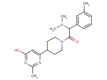 6-{1-[(dimethylamino)(3-methylphenyl)acetyl]-4-piperidinyl}-2-methyl-4-pyrimidinol