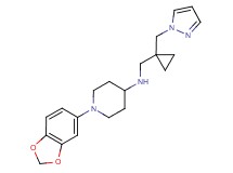 1-(1,3-benzodioxol-5-yl)-N-{[1-(1H-pyrazol-1-ylmethyl)cyclopropyl]methyl}piperidin-4-amine