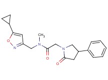 N-[(5-cyclopropylisoxazol-3-yl)methyl]-N-methyl-2-(2-oxo-4-phenylpyrrolidin-1-yl)acetamide