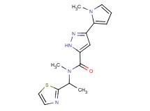 N-methyl-3-(1-methyl-1H-pyrrol-2-yl)-N-[1-(1,3-thiazol-2-yl)ethyl]-1H-pyrazole-5-carboxamide