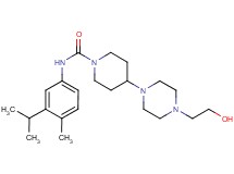 4-[4-(2-hydroxyethyl)piperazin-1-yl]-N-(3-isopropyl-4-methylphenyl)piperidine-1-carboxamide
