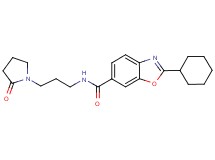 2-cyclohexyl-N-[3-(2-oxo-1-pyrrolidinyl)propyl]-1,3-benzoxazole-6-carboxamide