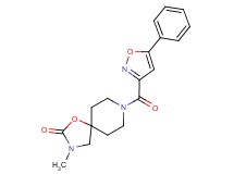 3-methyl-8-[(5-phenyl-3-isoxazolyl)carbonyl]-1-oxa-3,8-diazaspiro[4.5]decan-2-one