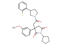 1-cyclopentyl-3-{2-[3-(2-fluorophenyl)-1-pyrrolidinyl]-2-oxoethyl}-3-(3-methoxyphenyl)-2,5-pyrrolidinedione