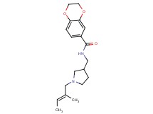 N-({1-[(2E)-2-methylbut-2-en-1-yl]pyrrolidin-3-yl}methyl)-2,3-dihydro-1,4-benzodioxine-6-carboxamide