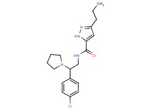 N-[2-(4-chlorophenyl)-2-(1-pyrrolidinyl)ethyl]-3-propyl-1H-pyrazole-5-carboxamide