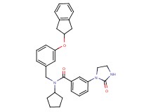 N-cyclopentyl-N-[3-(2,3-dihydro-1H-inden-2-yloxy)benzyl]-3-(2-oxo-1-imidazolidinyl)benzamide