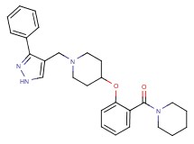 1-[(3-phenyl-1H-pyrazol-4-yl)methyl]-4-[2-(1-piperidinylcarbonyl)phenoxy]piperidine