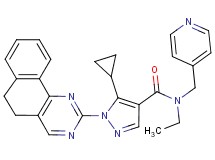 5-cyclopropyl-1-(5,6-dihydrobenzo[h]quinazolin-2-yl)-N-ethyl-N-(4-pyridinylmethyl)-1H-pyrazole-4-carboxamide