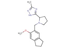 5-{1-[(6-methoxy-2,3-dihydro-1H-inden-5-yl)methyl]pyrrolidin-2-yl}-3-methyl-1H-1,2,4-triazole